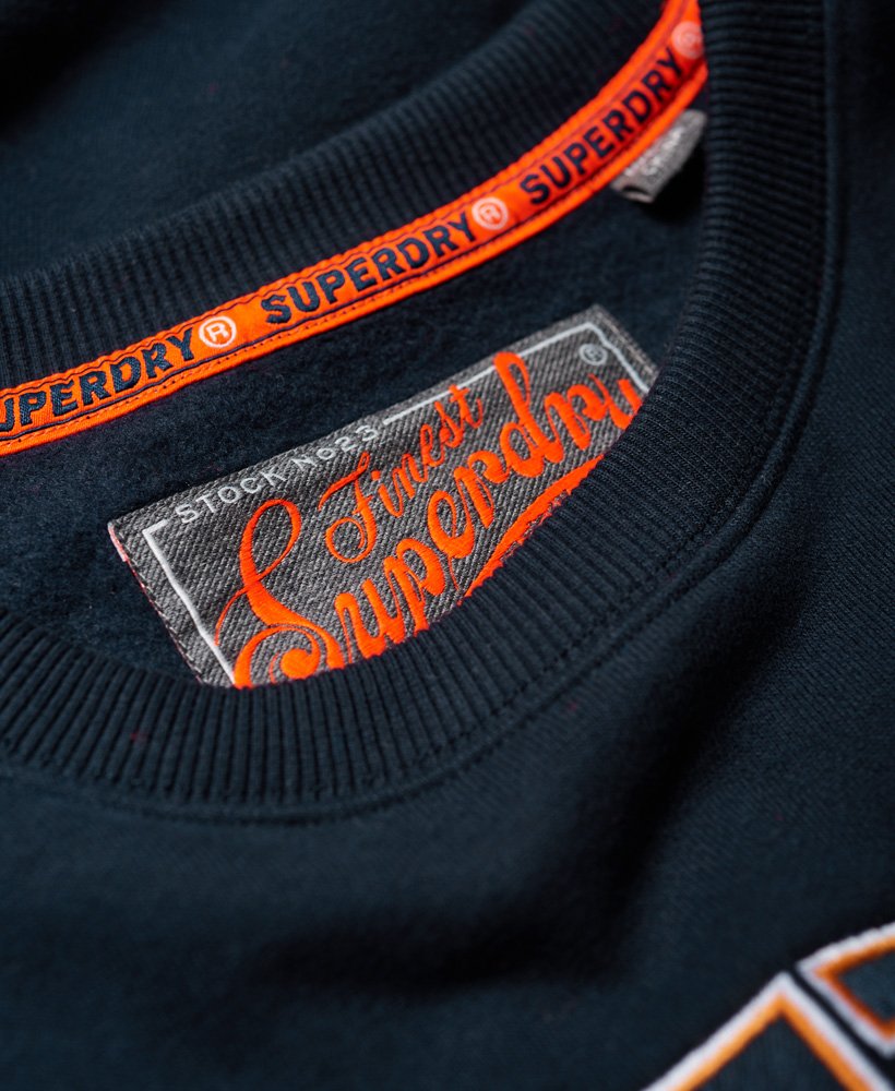 Mens - College Boxy Fit Applique Crew Sweatshirt in Navy | Superdry