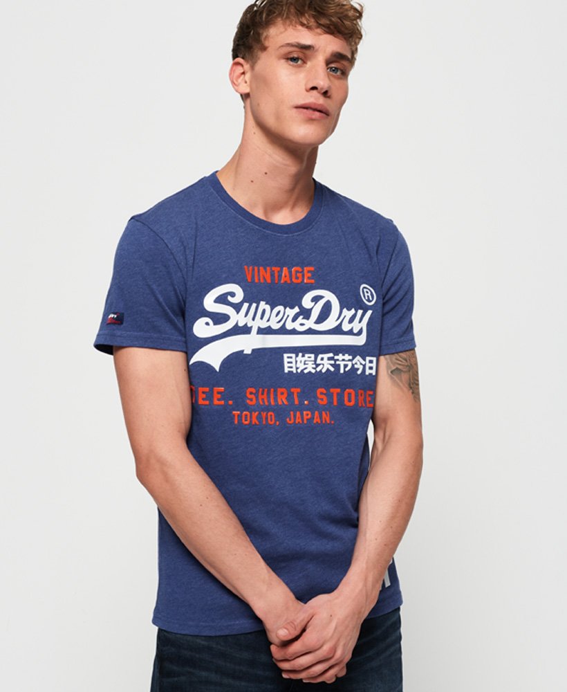 Mens - Shirt Shop Duo T-Shirt in Blue | Superdry