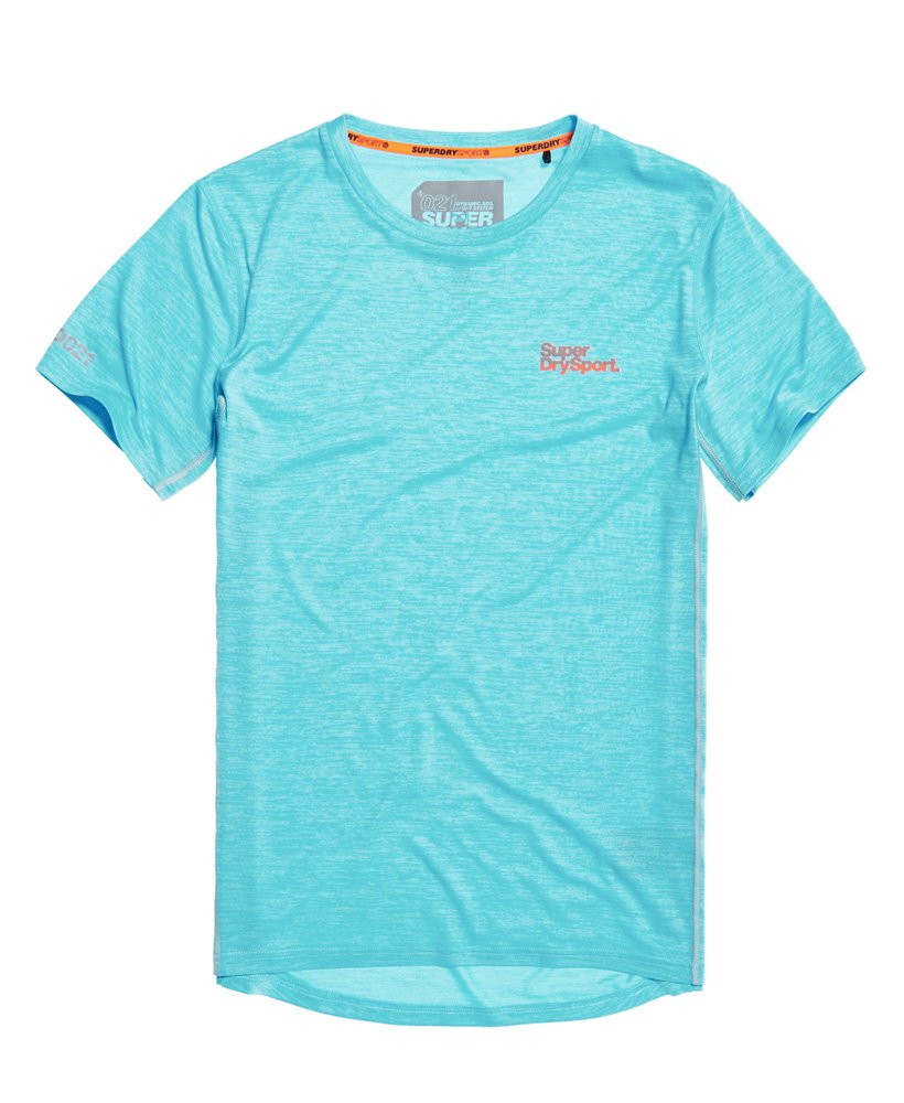 Mens - Active Training Short Sleeve T-Shirt in Blue | Superdry