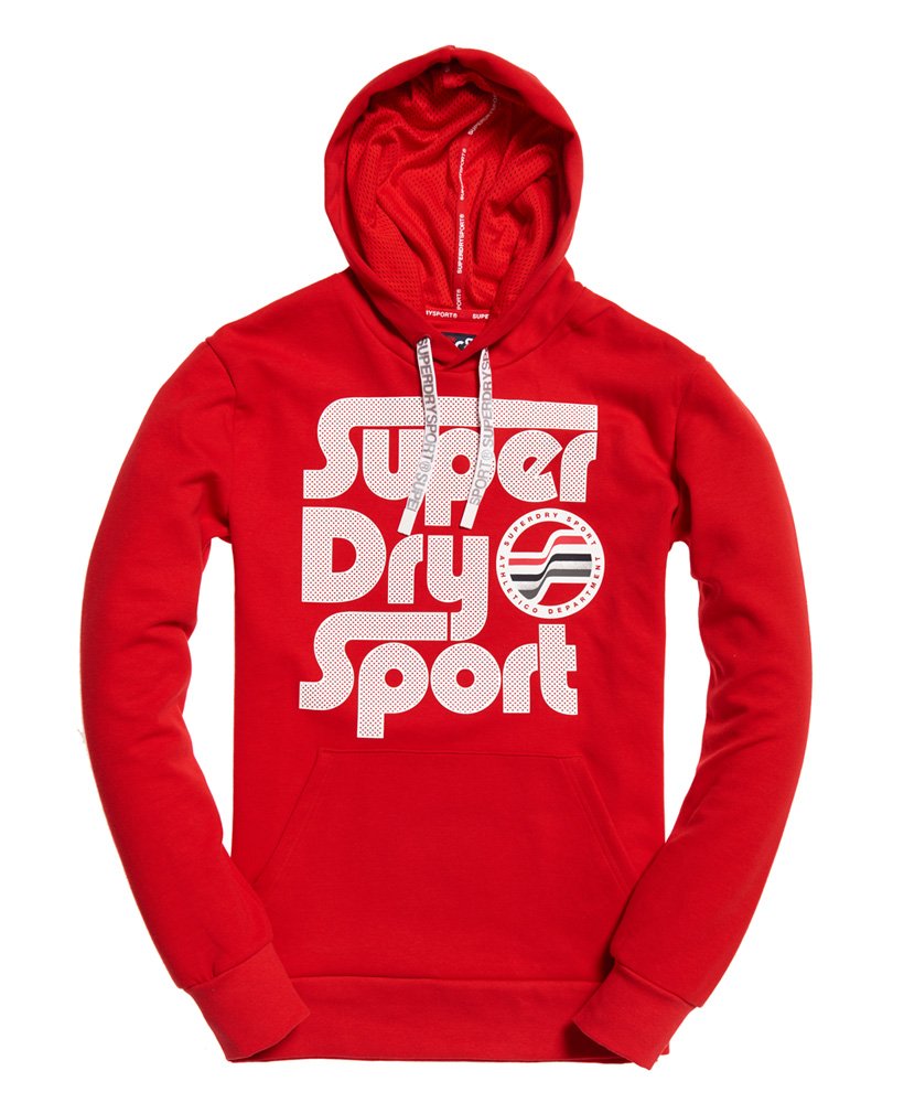 Mens Surf Sport Hoodie in Red Superdry