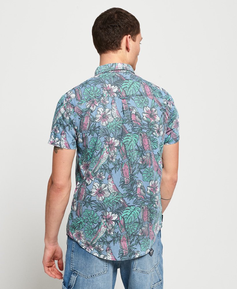Mens - Miami Loom Shirt in Birds Of Paradise Blue | Superdry