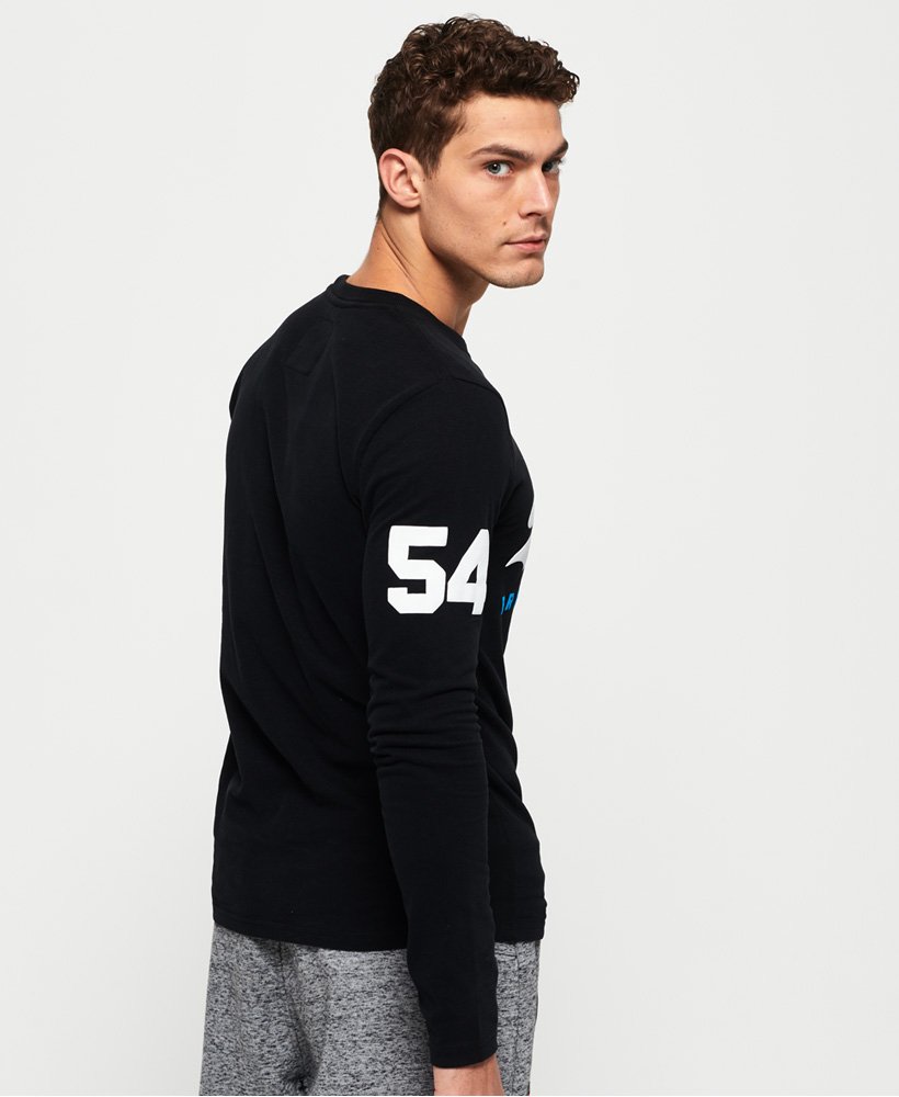 Men\'s Premium Goods Tri Long Sleeve T-Shirt in Black | Superdry US