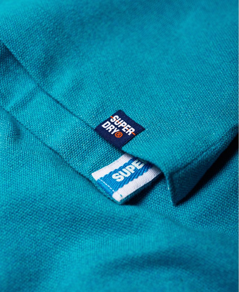 Mens - Classic Pique Polo Shirt in Spearmint Grit | Superdry UK