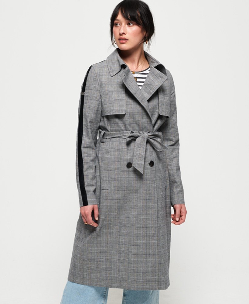 Edit Trench Coat in Check | Superdry