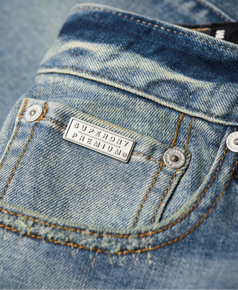 Mens - Premium Slim Selvedge Jeans in Mingus Vintage Fade | Superdry UK