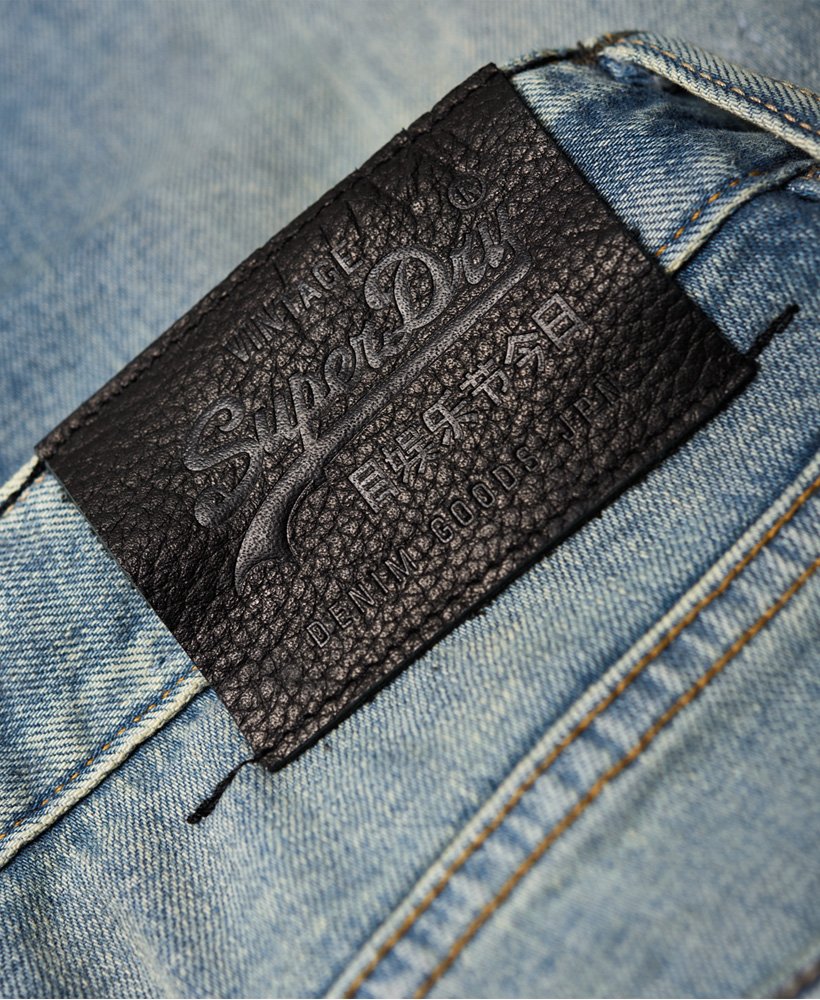 Mens - Premium Slim Selvedge Jeans in Mingus Vintage Fade | Superdry UK