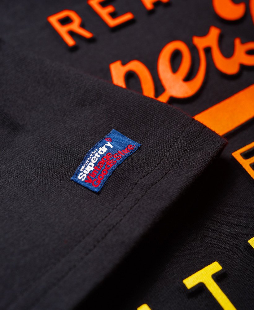Mens - Vintage Logo Authentic Fade T-Shirt in Black | Superdry UK