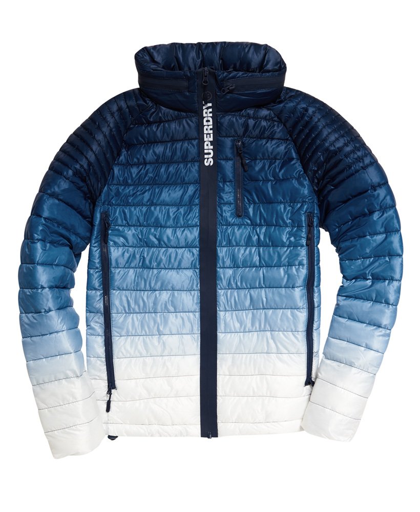 Gewoon Isaac Pat Superdry Power Fade jack, Navy - Heren Heren Winterjassen