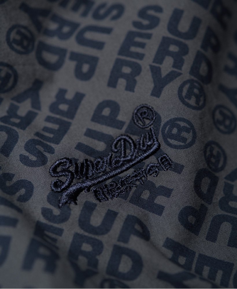 Mens Short Sleeve International Vacation Shirt in Rich Navy Tile