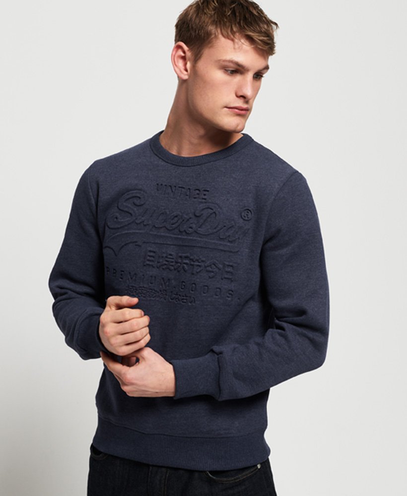 Mens - Premium Goods Embossed Debossed Sweatshirt in Princedom Blue ...