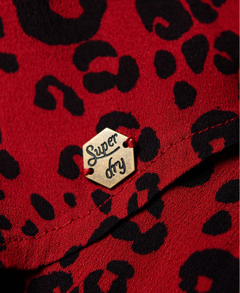 Womens - Summer Wrap Dress in Rust Leopard | Superdry