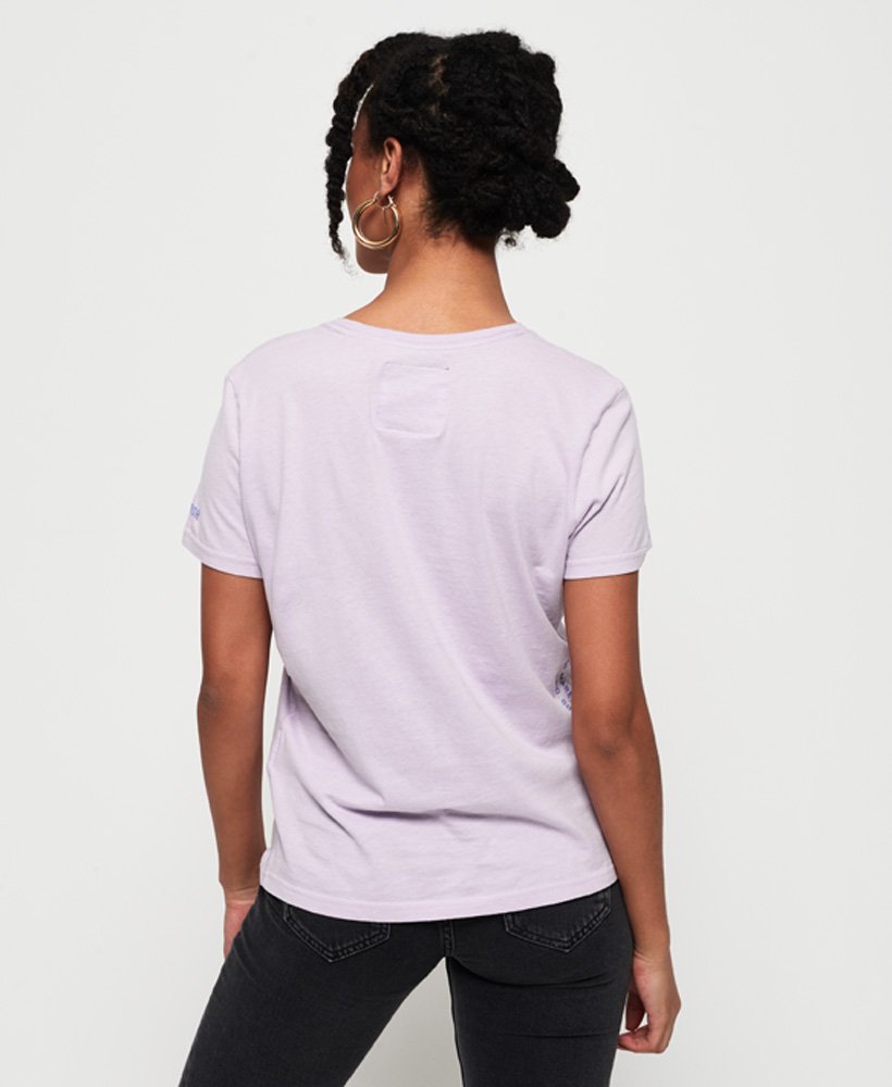 Superdry Vintage Logo Code Bonded Satin T skjorte Dame T Superdry Vintage Logo Code Bonded Satin T skjorte Dame T