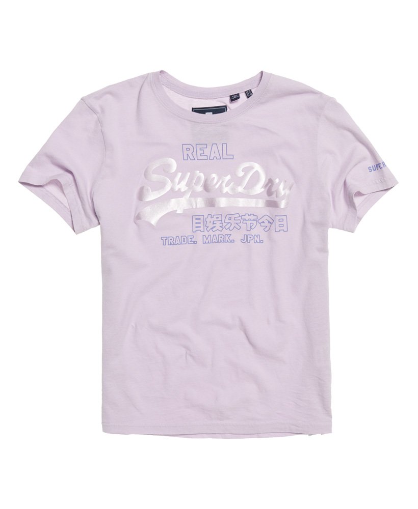Superdry Vintage Logo Code Bonded Satin T skjorte Dame T Superdry Vintage Logo Code Bonded Satin T skjorte Dame T
