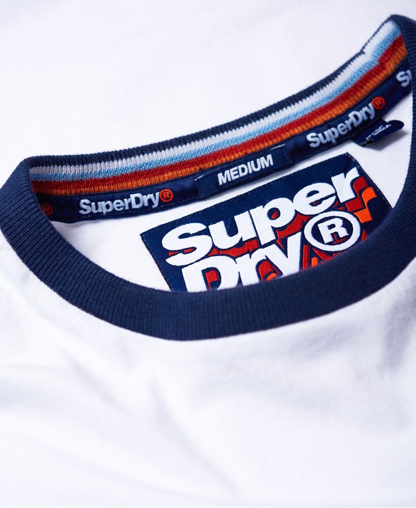 Mens - Orange Label Cali Stack T-Shirt in White | Superdry
