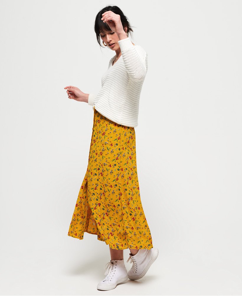 Womens - Layla Midi Skirt in Buttercup 