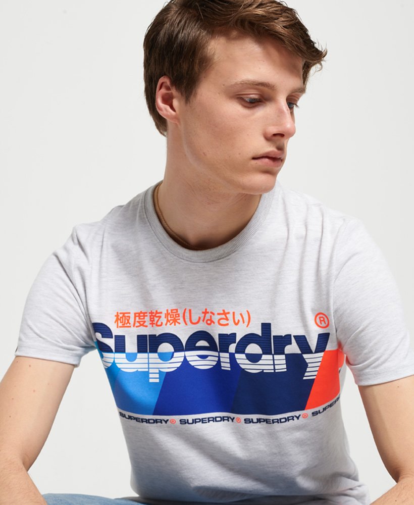 Men's Super Surf T-Shirt in Light Grey | Superdry US