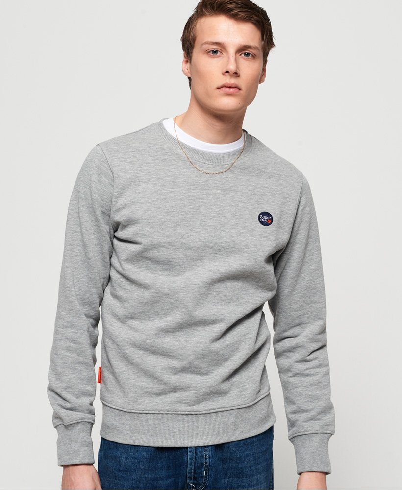 Mens - Collective Crew Sweatshirt in Grey Marl | Superdry