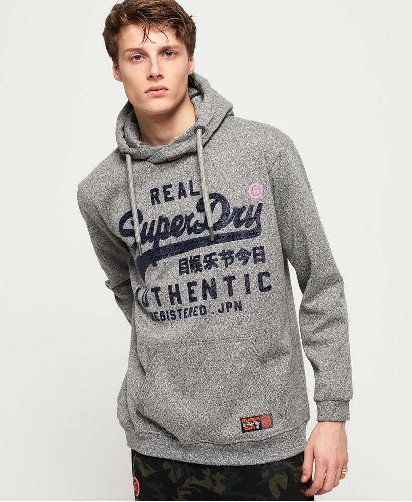 superdry grey hoodie mens