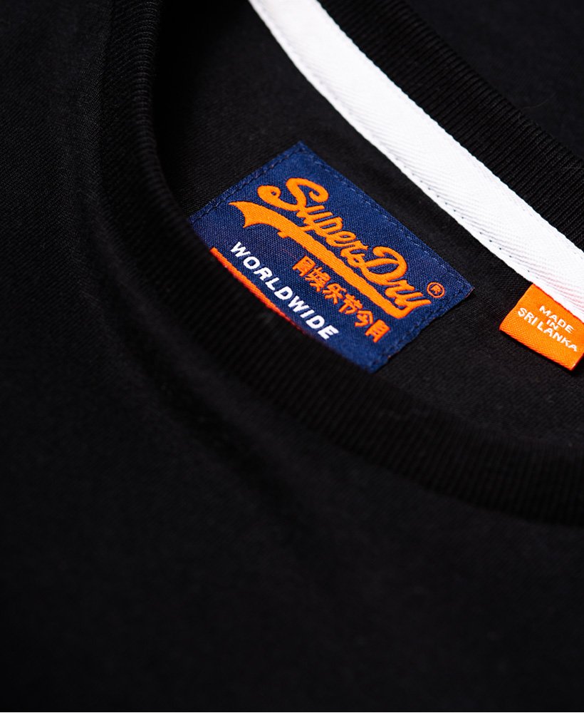Mens Vintage Embroidery TShirt in Black Superdry UK