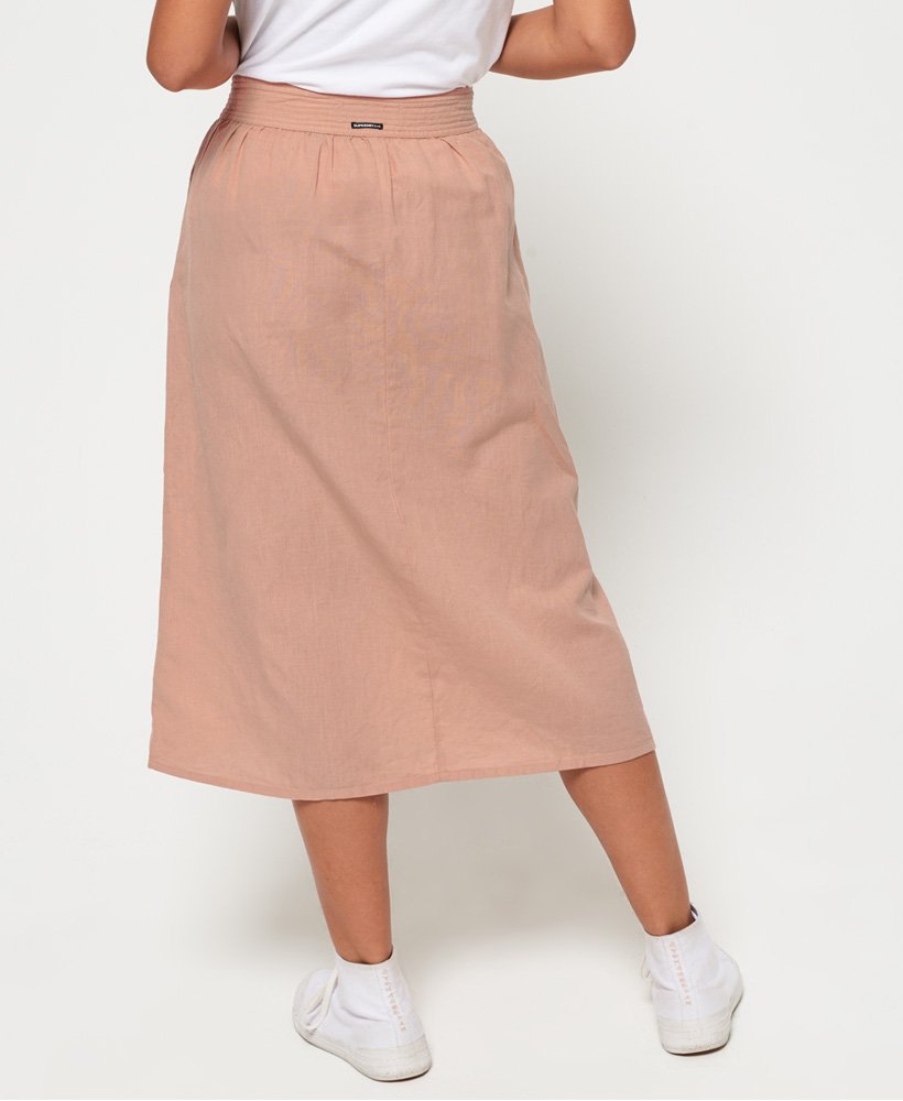 Womens - Mila Midi Skirt in Pink | Superdry