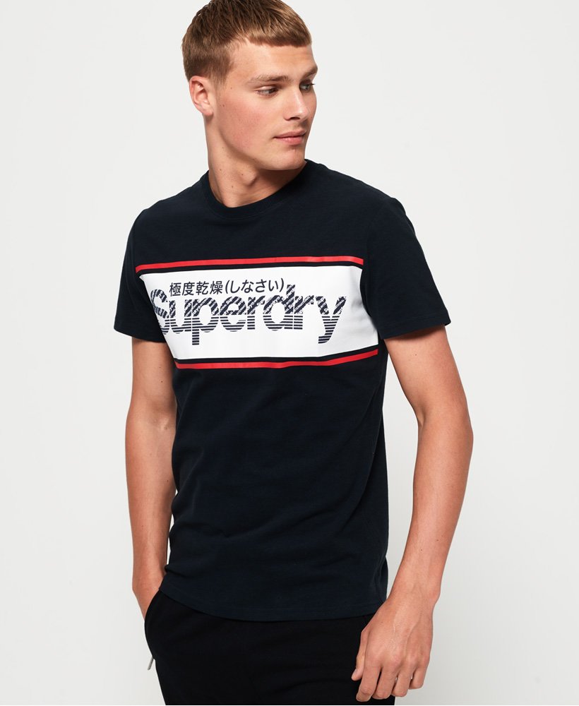 Mens - Retro Sport T-Shirt in Eclipse Navy | Superdry UK