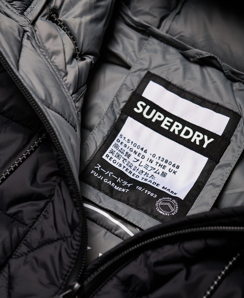 Womens - Eclipse Hooded Fuji Jacket in Black | Superdry