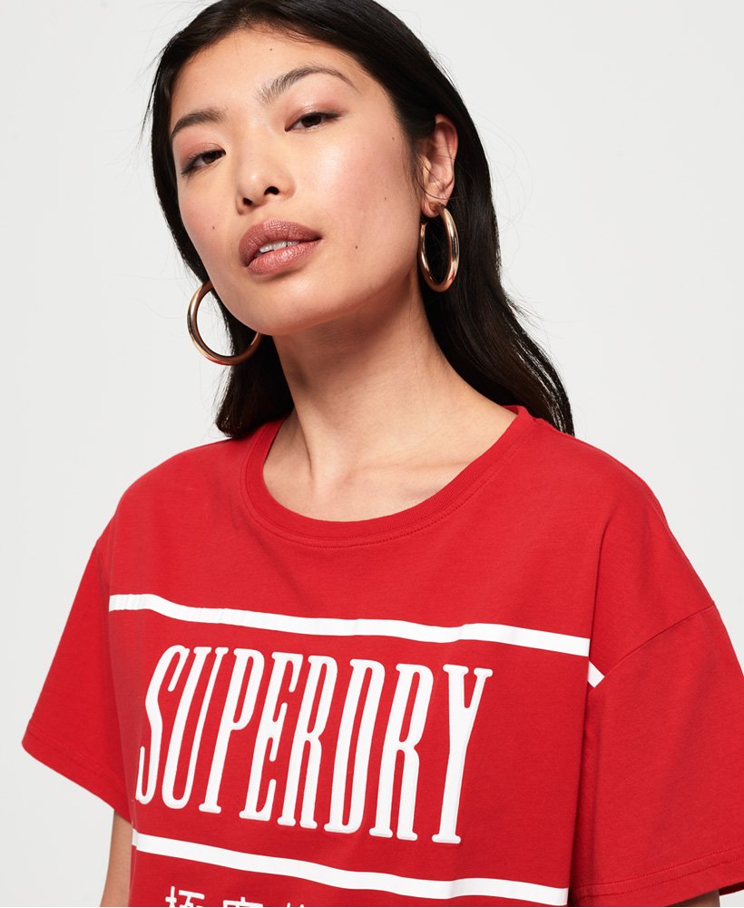 Womens - Super 90s Portland T-Shirt in Red | Superdry