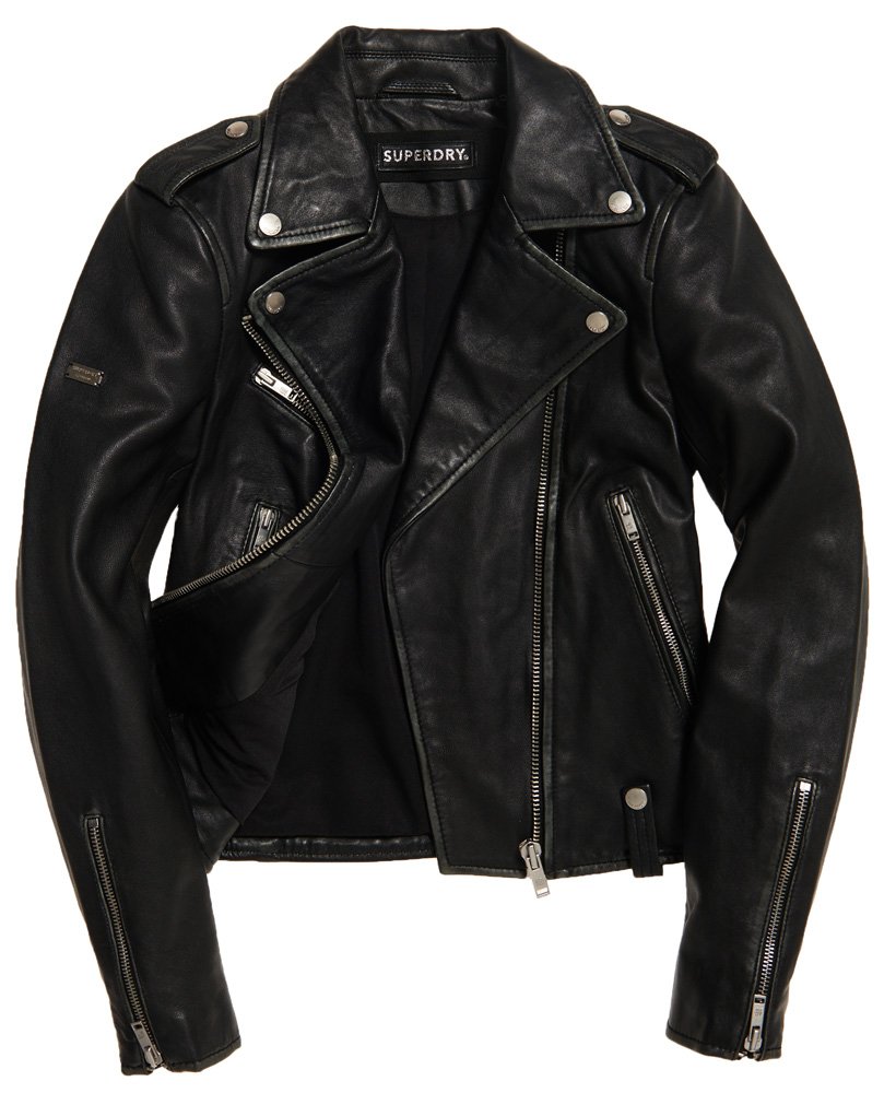 superdry rylee leather biker