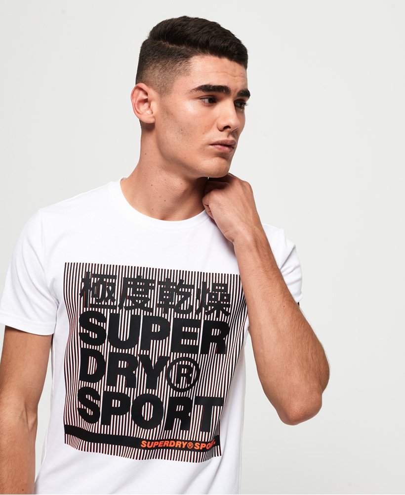 Mens - Core Graphic T-shirt in Optic White | Superdry