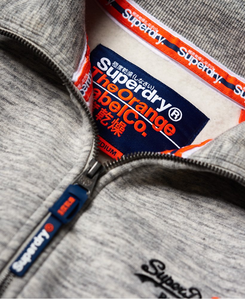 Mens - Orange Label Track Top in Ash Grey Heather | Superdry