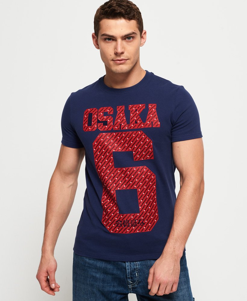Men's Osaka Mid T-Shirt in Blue | Superdry US