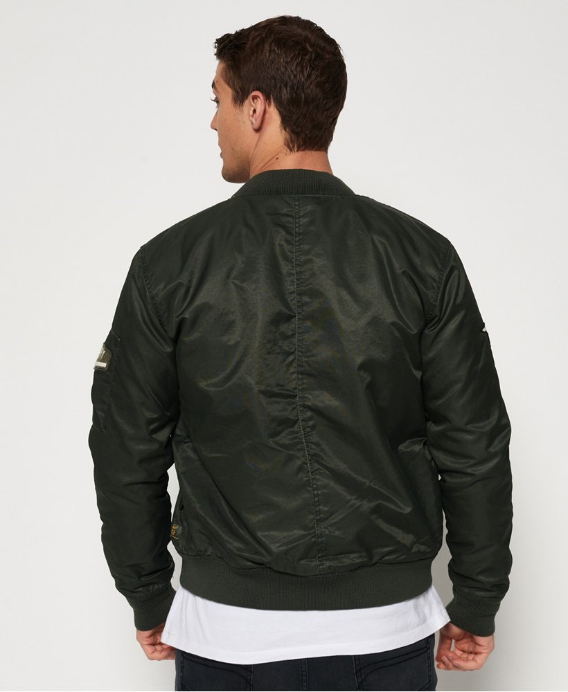 Men's - Limited Edition Flight Bomber Jacket in Army Green | Superdry UK