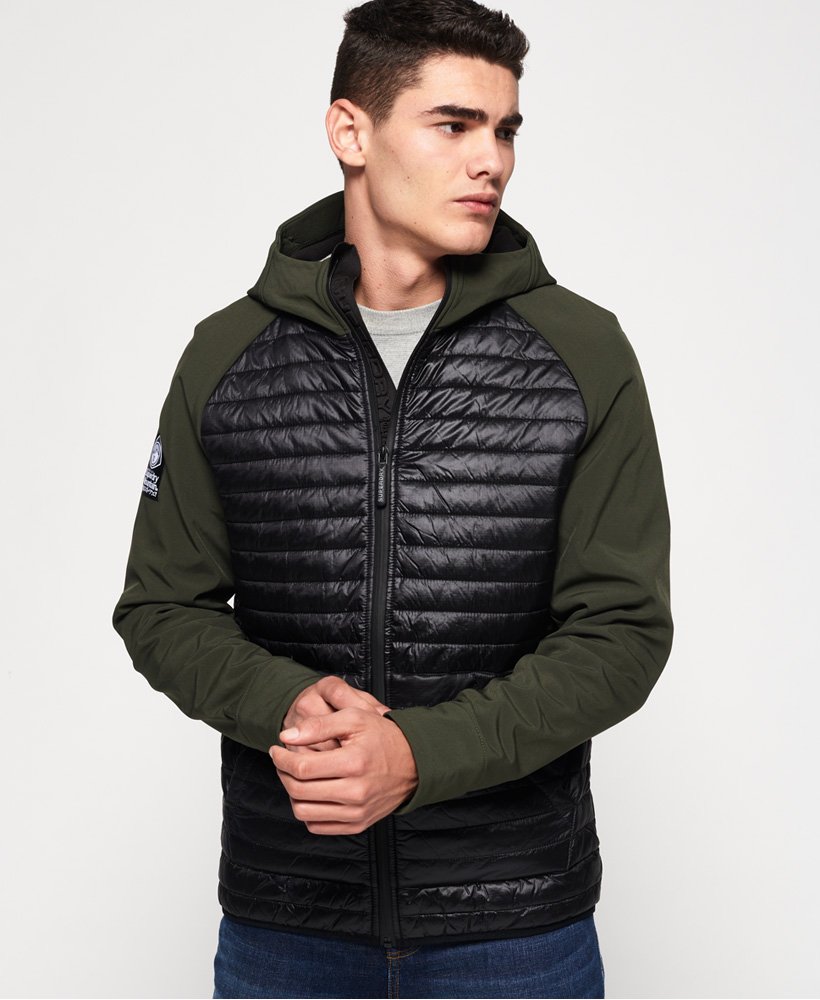 Men's - Mountaineer Softshell Hybrid Jacket in Dark Olive/black ...