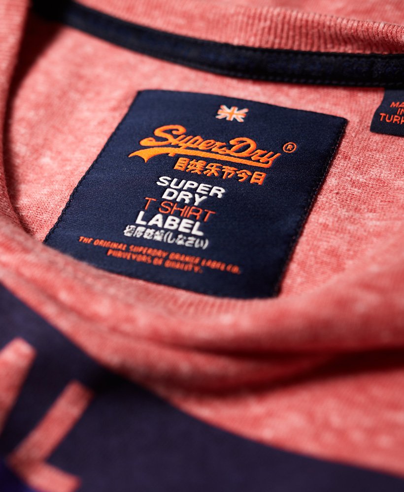 Mens - Vintage Logo Cali Stripe T-Shirt in Sunbleached Red | Superdry