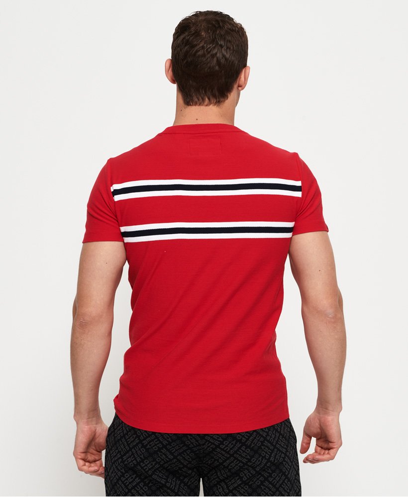 Superdry Orange Label Herringbone Stripe T-Shirt - Men's T Shirts