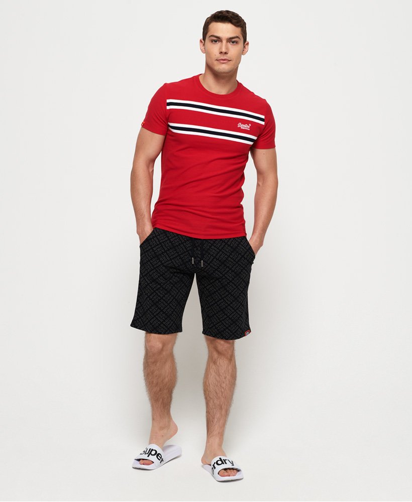 Superdry Orange Label Herringbone Stripe T-Shirt - Men's T Shirts