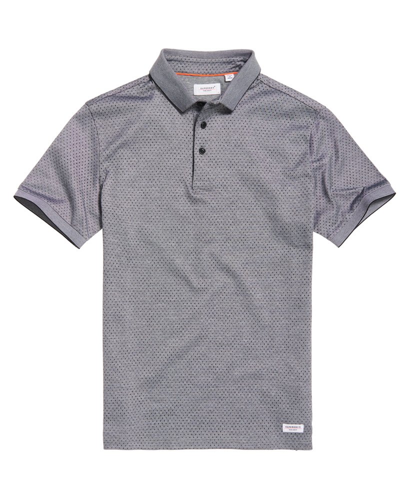 Mens - Edit Micro City Polo Shirt in Micro Cross Grit | Superdry UK