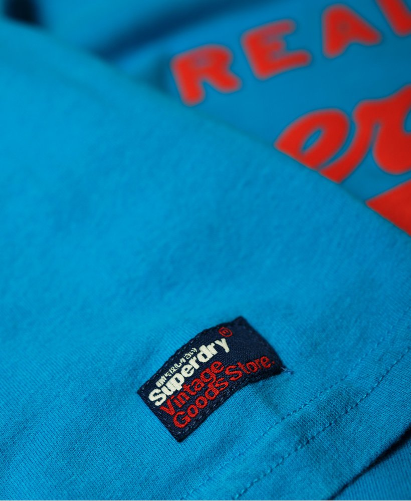 Mens - Vintage Logo Neon Lite T-Shirt in Beach Blue | Superdry