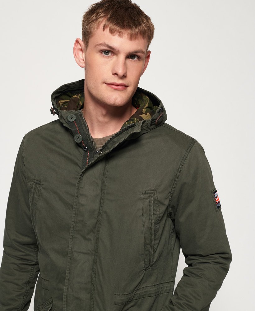Men's - Rookie Military Parka Jacket in Dark Forest Green | Superdry UK