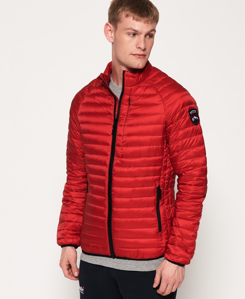 Mens - Core Down Jacket in Red | Superdry