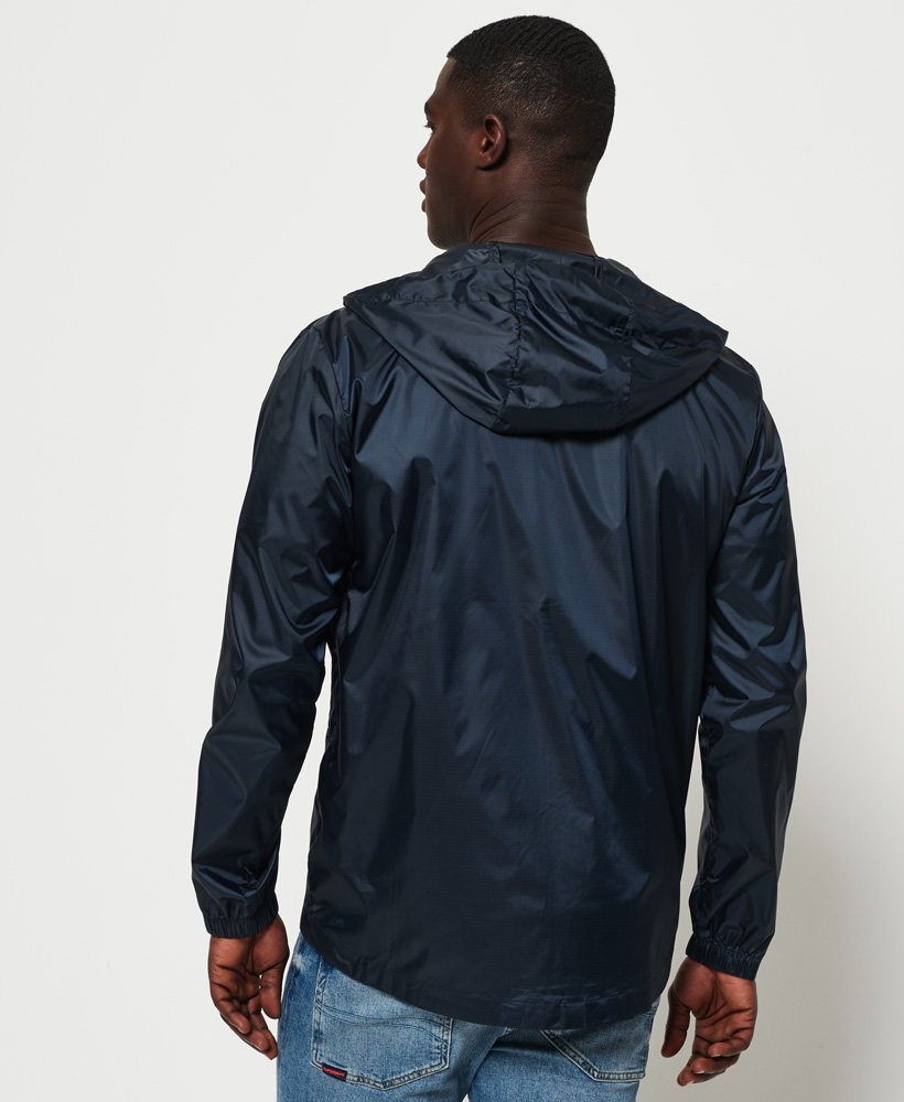 Mens - Offshore Packable Cagoule in Navy | Superdry