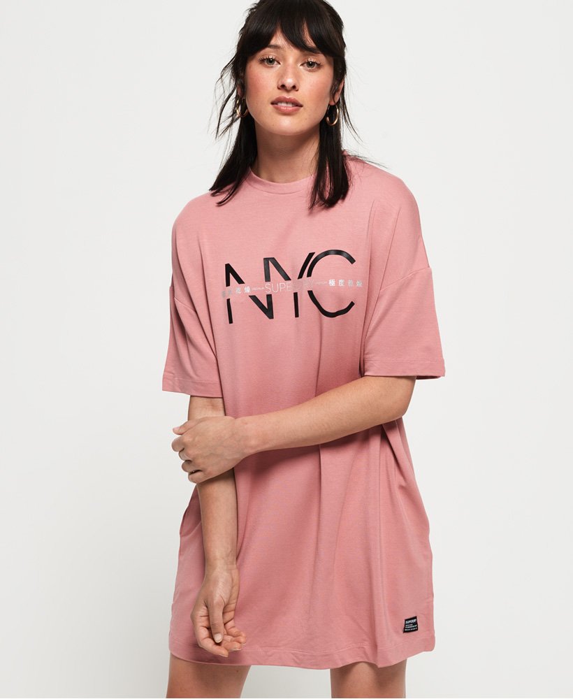 Buy Pink T Shirt Dress Womens In Stock 1462