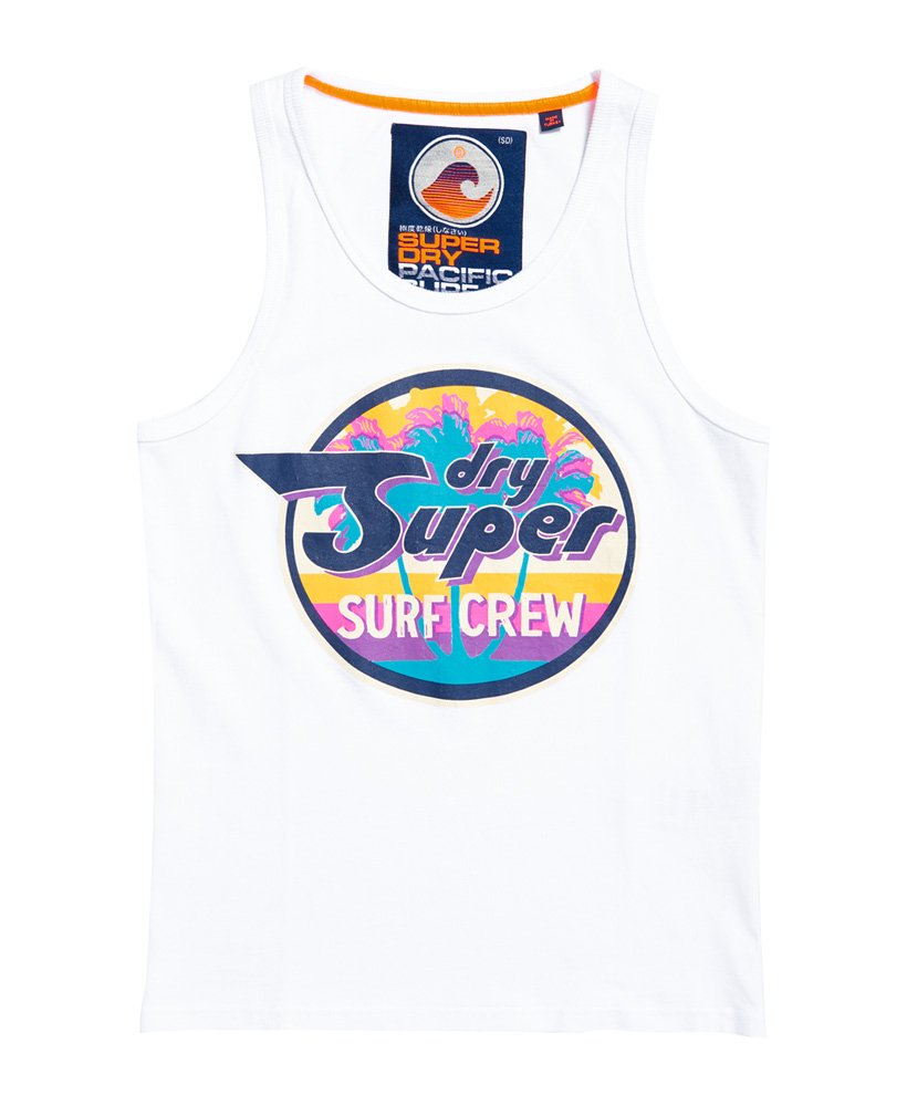Men’s Reworked Classic Surf Vest Top in White Superdry