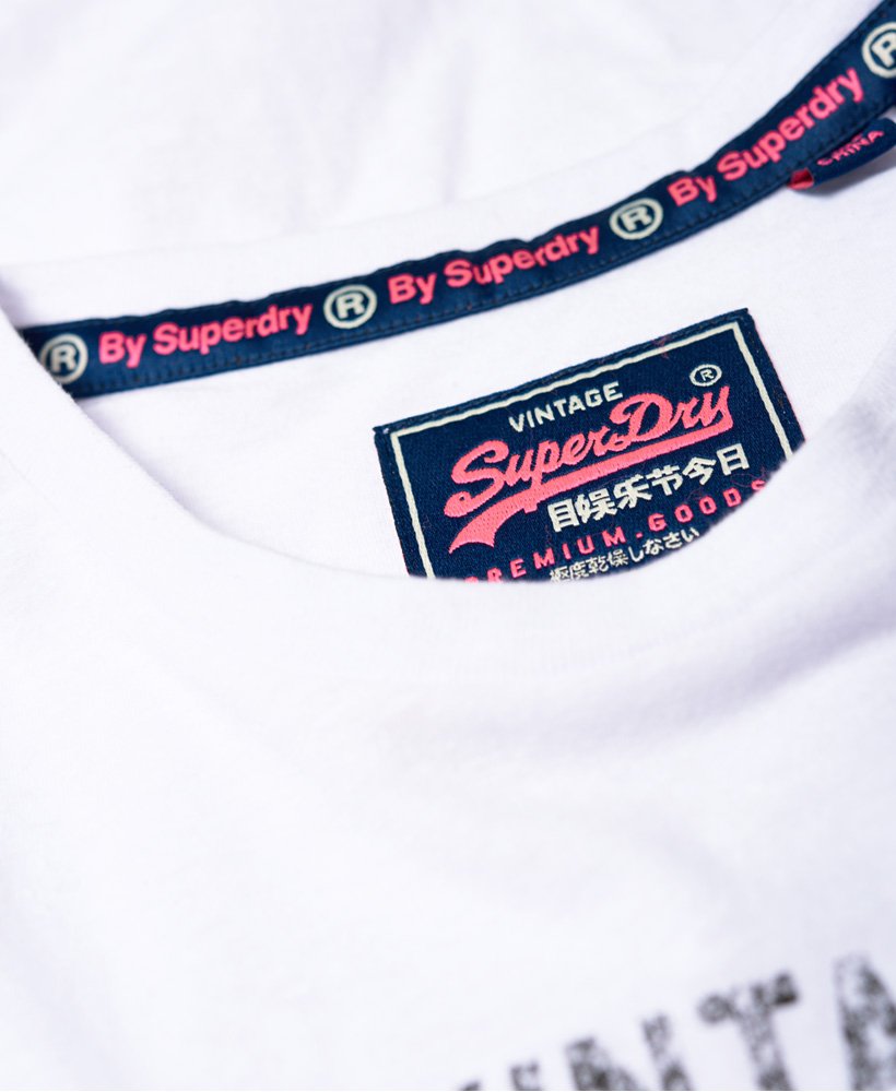 Women\'s Logo in Vintage Superdry US | T-Shirt Slub Optic Snowy