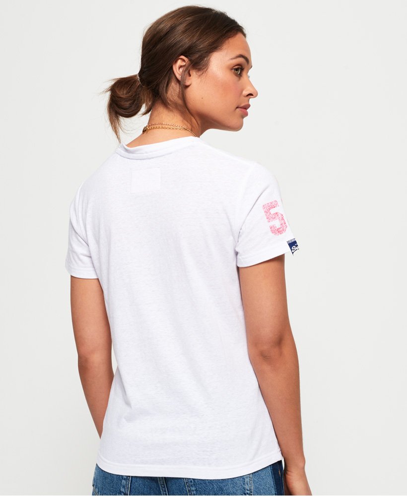 Women's Vintage Logo Slub T-Shirt in Optic Snowy | Superdry US