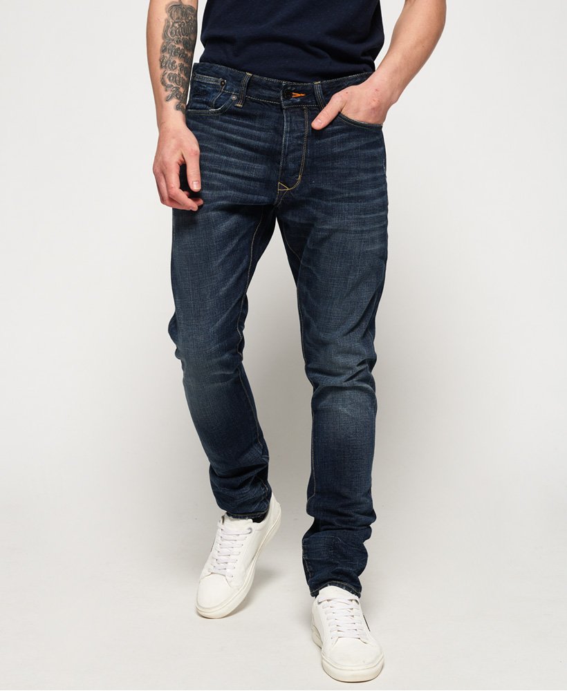 Mens - Loose Tapered Jeans in Dark Used | Superdry UK