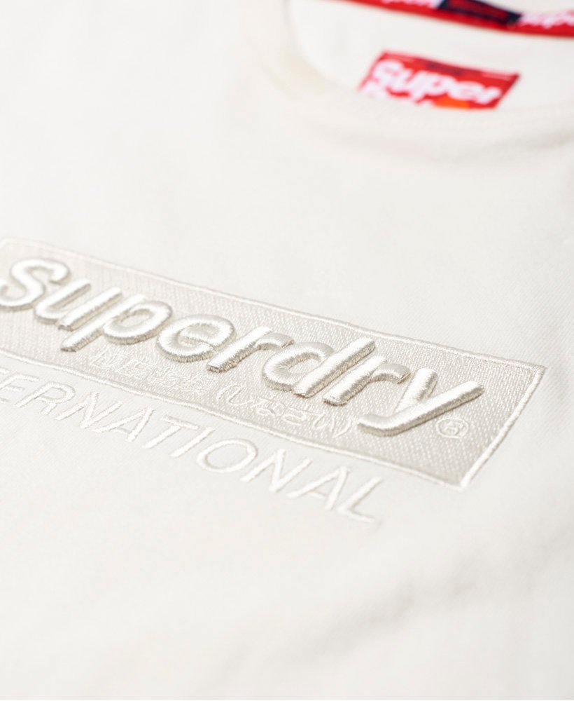 Mens - International Youth Box Fit T-Shirt in Off White | Superdry UK