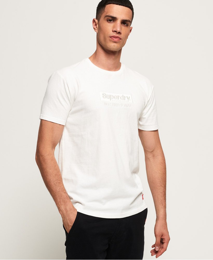 Mens - International Youth Box Fit T-Shirt in Off White | Superdry UK