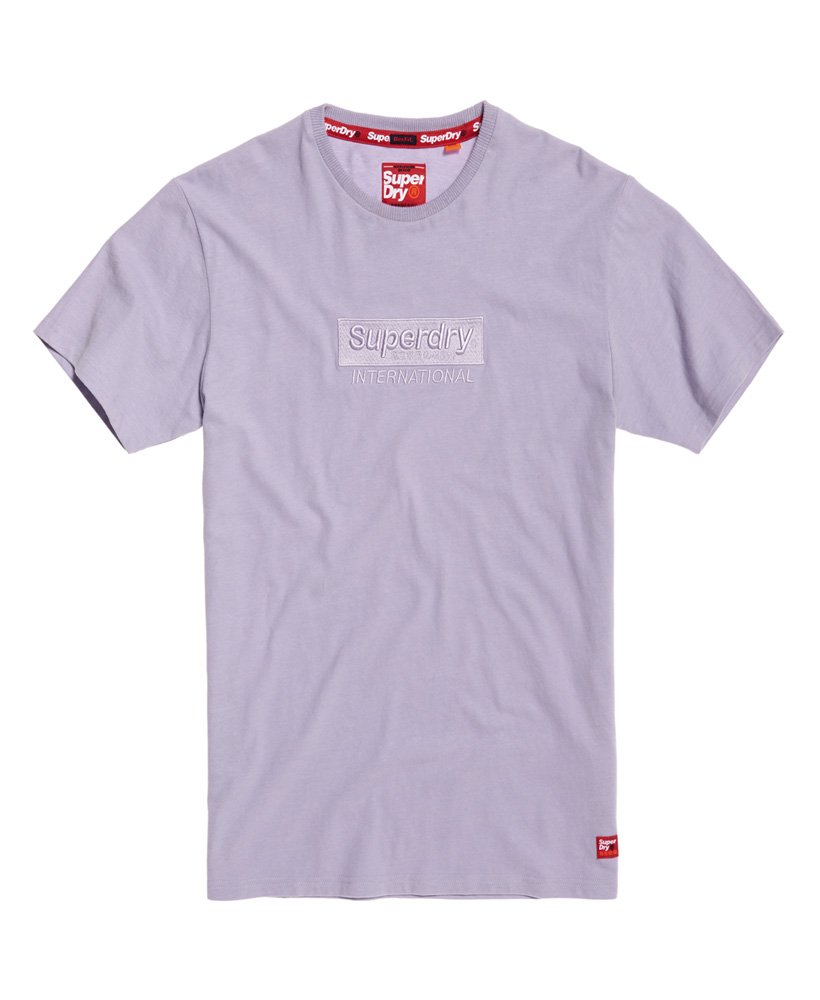 Mens International Youth Box Fit TShirt in Pale Pastel Purple Superdry