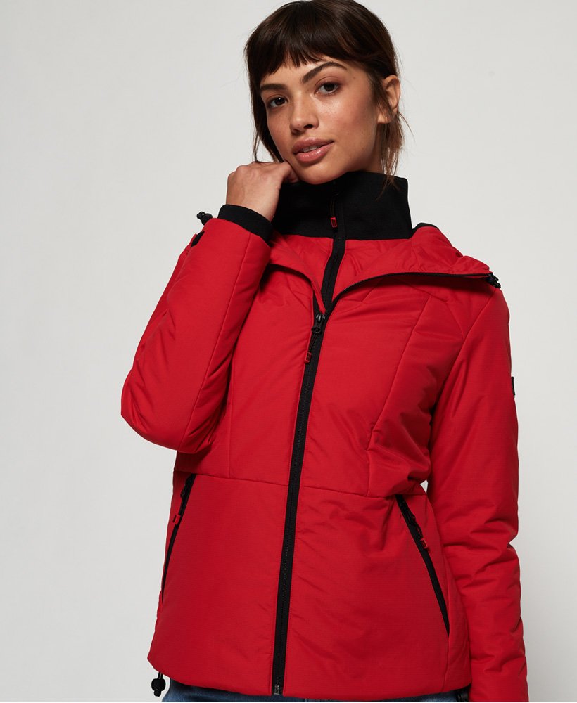 Womens - Padded Aeon Jacket in Drop Kick Red | Superdry